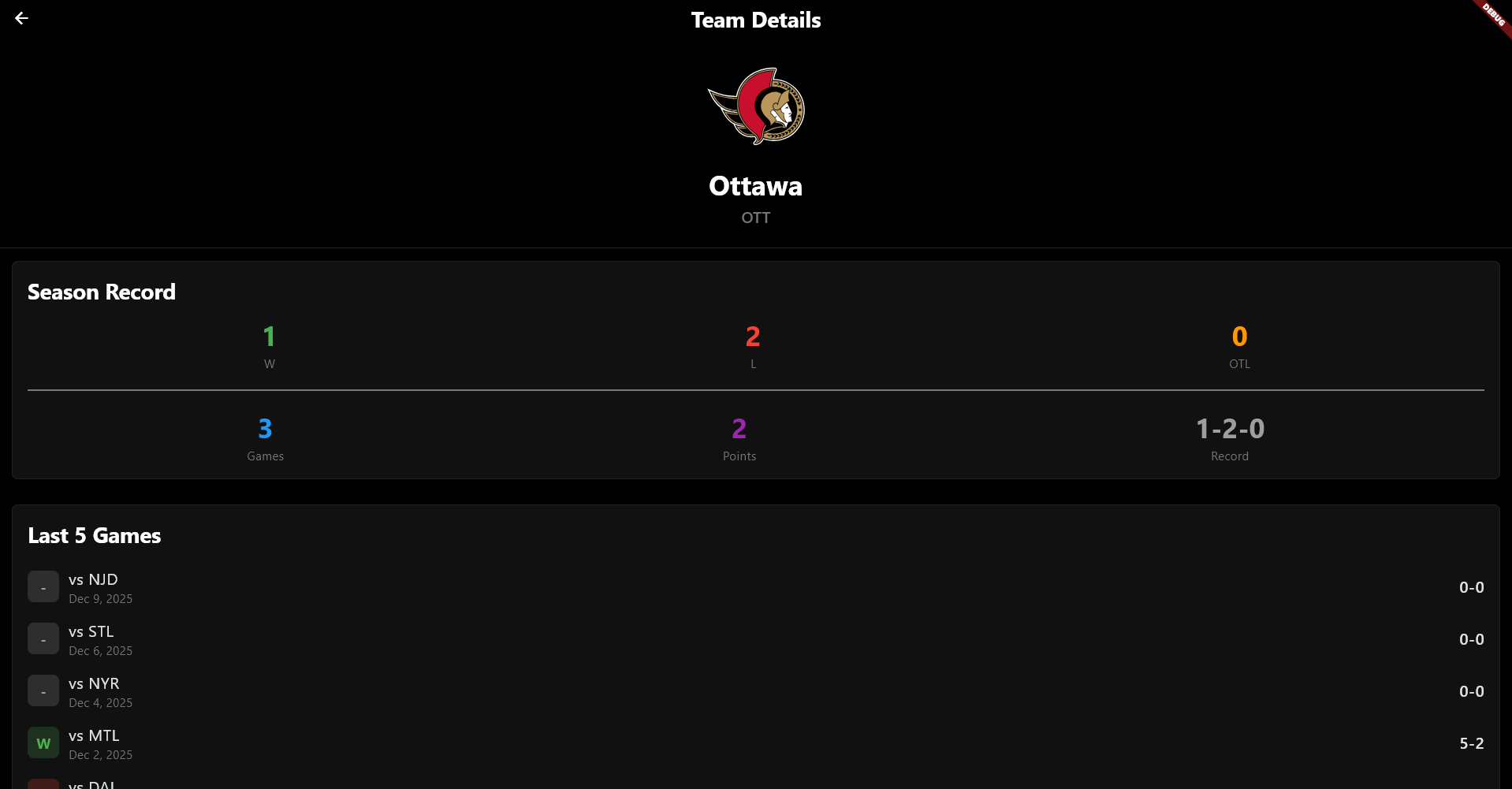 NHL Scores Mobile Application thumbnail 3